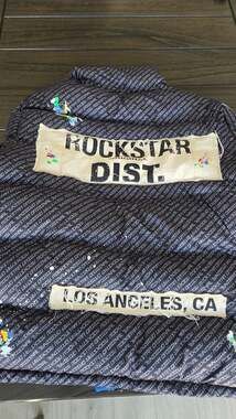 Rockstar Original Art Dist. All-Over Print Puffer Jacket